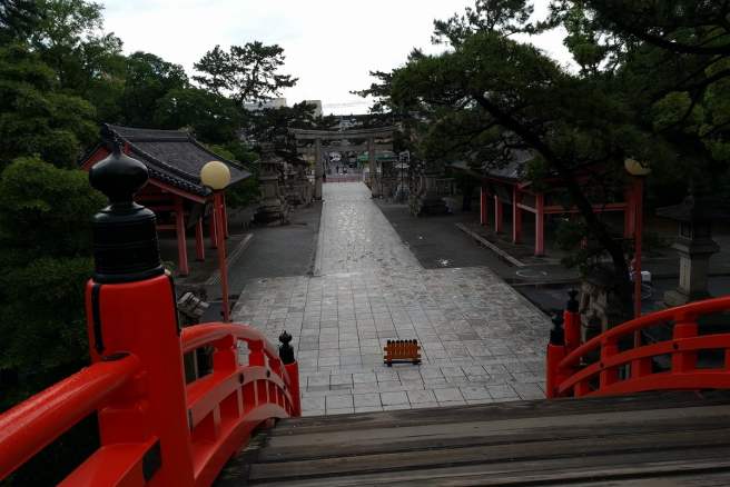 住吉大社の太鼓橋から見る風景